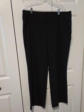 Daisy Fuentes Black Pull-On Straight-Leg Pants Size 16S